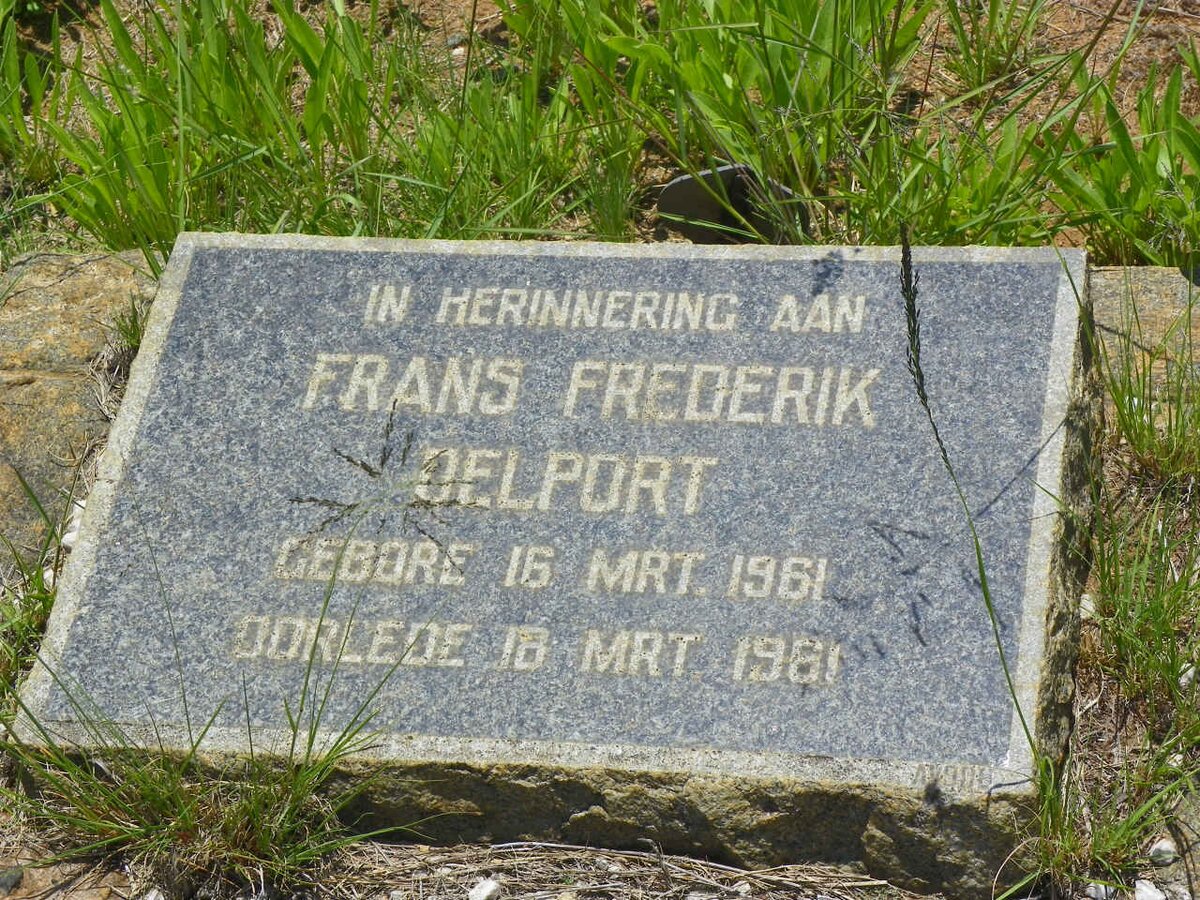 DELPORT Frans Frederik 1961-1961