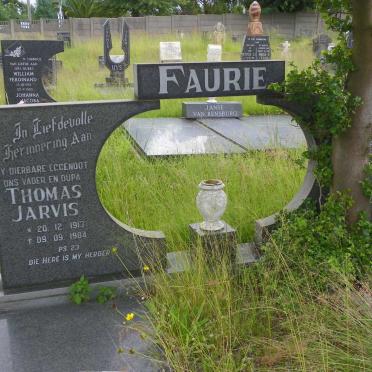 FAURIE Thomas Jarvis 1913-1984 &amp; Maria C.S. 1917-