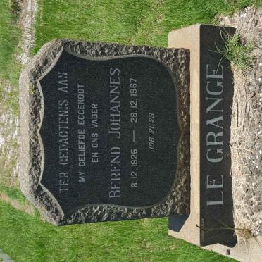 GRANGE Berend Johannes, le 1926-1967