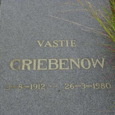 GRIEBENOW Vastie 1912-1980