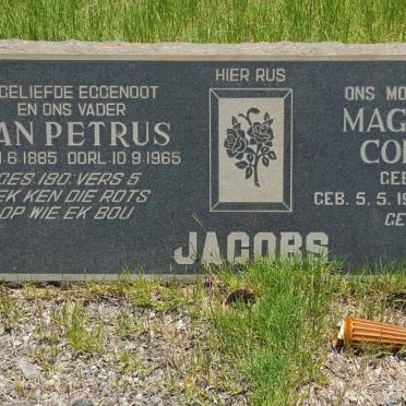 JACOBS Jan Petrus 1885-1965 &amp; Magdalena Cornelia VAN WYK 1906-1992