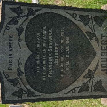 JOUBERT Francina Susanna nee JOUBERT 1910-1949