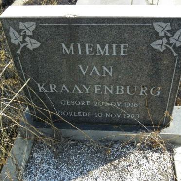 KRAAYENBURG Miemie, van 1916-1983