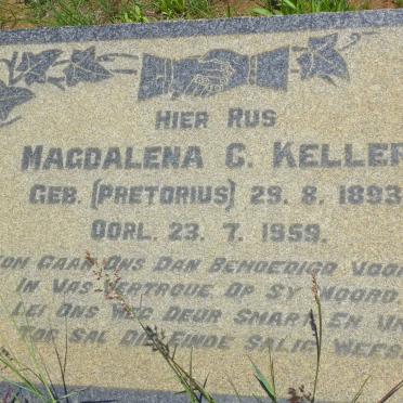 KELLER Magdalena C. nee PRETORIUS 1893-1959