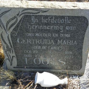 LOOTS Gertruida Maria nee DE LANGE 1891-1973