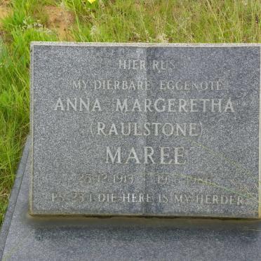 MAREE Anna Margeretha nee RAULSTONE 1913-1986