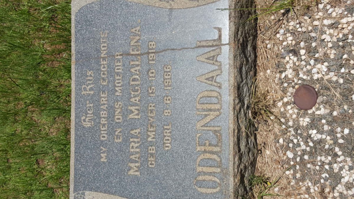 ODENDAAL Maria Magdalena nee MEYER 1918-1966