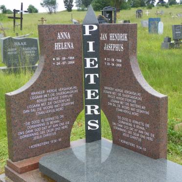 PIETERS Jan Hendrik Jasephus 1956-2008 &amp; Anna Helena 1964-2004