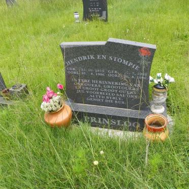 PRINSLOO Hendrik 1919-1996 &amp; Stompie 1926-1996