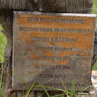 ROUX Stefina H.P., le nee BOSMAN 1913-2005