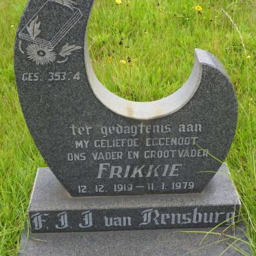 RENSBURG F.J.J., van 1919-1979