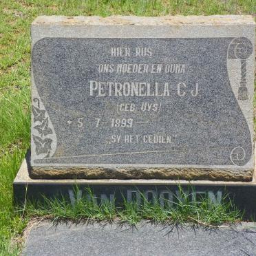 ROOYEN Petronella C.J., van nee UYS 1899-