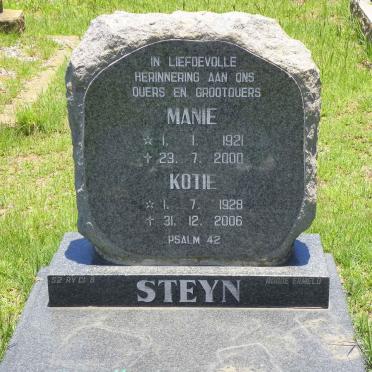 STEYN Manie 1921-2000 &amp; Kotie 1928-2006