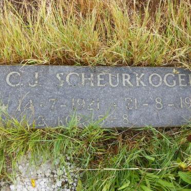 SCHEURKOGEL C.J. 1921 -1974 &amp; F.C.M. VAN DER MERWE 1920-1982