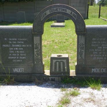 WYK Andries Johannes, van 1886-1955 &amp; Rachel Johanna C. BOTHA 1897-1985