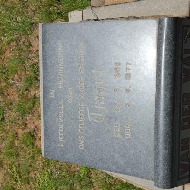 WALT Tjaart, van der 188?-1977