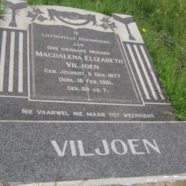 VILJOEN Magdalena Elizabeth nee JOUBERT 1877-1951