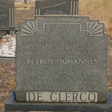 CLERCQ Petrus Johannes, de 1930-1976