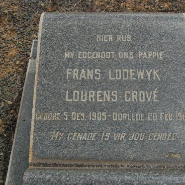 GROVE Frans Lodewyk Lourens 1905-1962