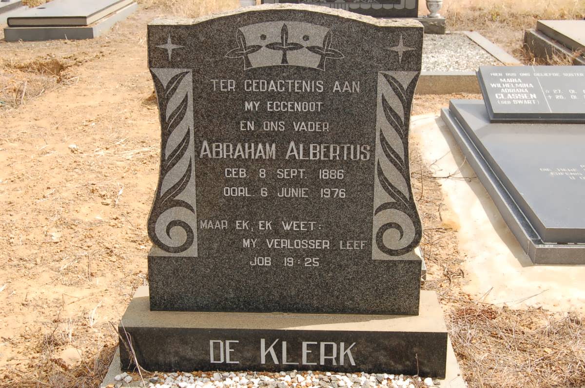 KLERK Abraham Albertus, de 1886-1976
