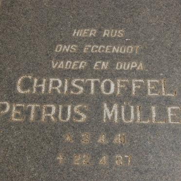 MULLER Christoffel Petrus 1941-1987