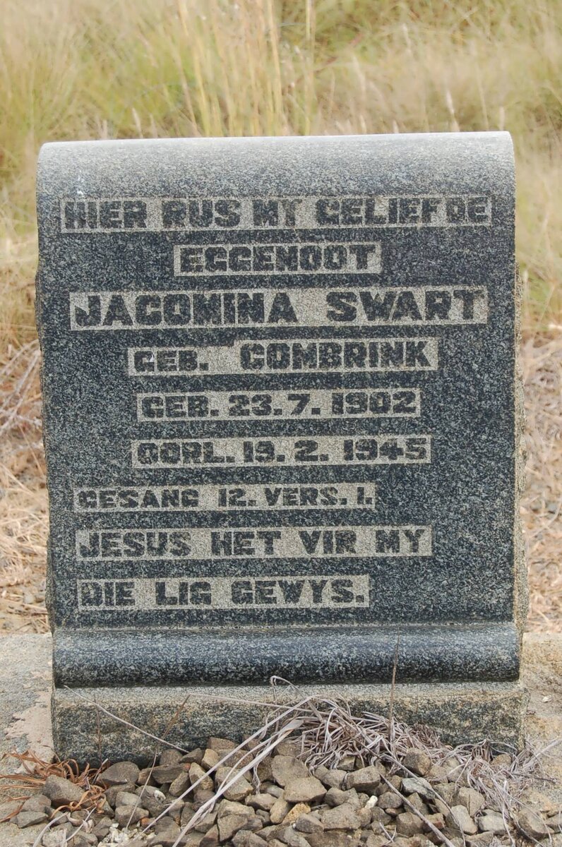 SWART Jacomina nee COMBRINK 1902-1945
