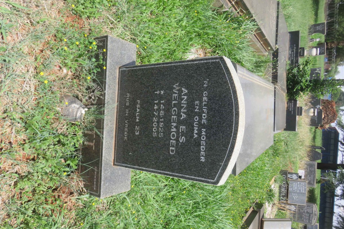 ARNOTT Anna E.S. WELGEMOED 1925-2005