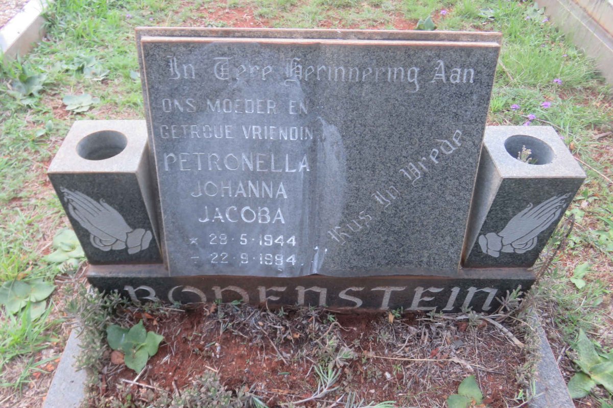 BODENSTEIN Petronella Johanna Jacoba 1944-1984