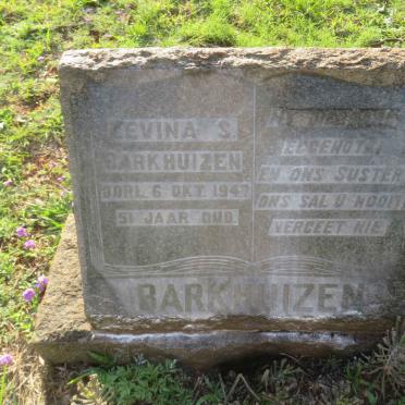 BARKHUIZEN Levina S. -1947