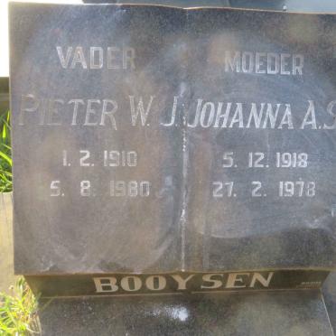 BOOYSEN Pieter W.J. 1910-1980 &amp; Johanna A.S. 1918-1978