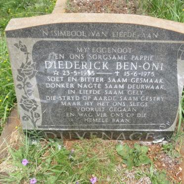 DUVENAGE Diederick Ben-oni 1935-1975