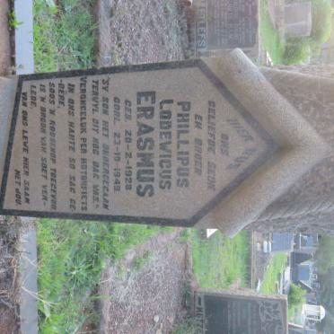 ERASMUS Phillipus Lodewicus 1928-1949