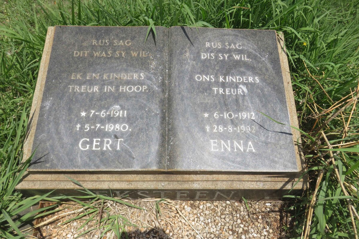 EKSTEEN Gert 1911-1980 &amp; Enna 1912-1992
