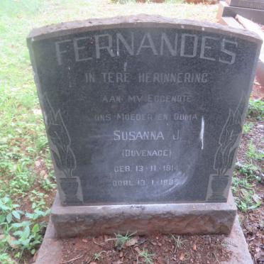 FERNANDES Susanna J. nee DUVENAGE 1914-1965
