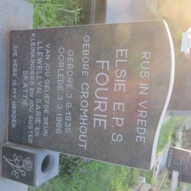 FOURIE Elsie E.P.S. nee CROMHOUT 1935-1966