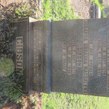 GIBSON Gerhardus Petrus 1874-1947 &amp; Johanna Susanna Magdalena 1877-1950