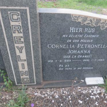 GREYLING Abraham Johannes 1894-1984 &amp; Cornelia Petronella Johanna LA GRANGE 1893-1960 _2