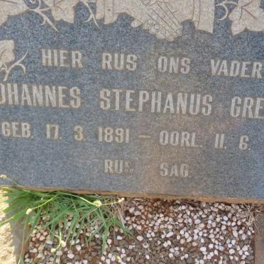 GREYLING Johannes Stephanus 1891-1961