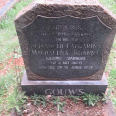 GOUWS Elizabeth Catharina Magdalena Johanna nee SANDERS 1907-1972