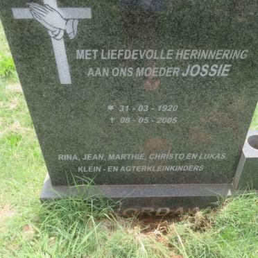 JORDAAN Jossie 1920-2005