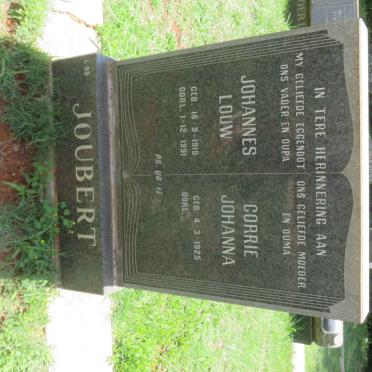JOUBERT Johannes Louw 1919-1991 &amp; Corrie Johanna 1925-