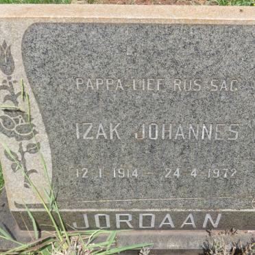JORDAAN Izak Johannes 1914-1972