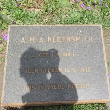 KLEYNSMITH A.M.A. 1885-1972
