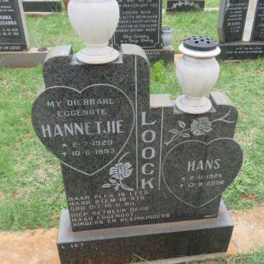 LOOCK Hans 1924-2008 &amp; Hannetjie 1929-1993
