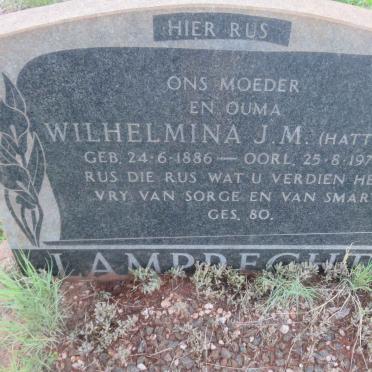 LAMPRECHT Wilhelmina J.M. nee HATTINGH 1886-1974
