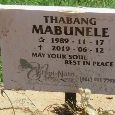 MABUNELE Thabang 1989-2019