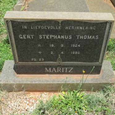 MARITZ Gert Stephanus Thomas 1924-1980