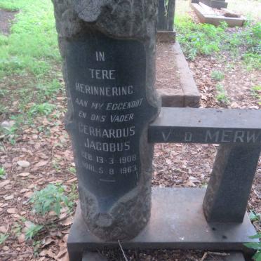 MERWE Gerhardus Jacobus, v.d. 1908-1963