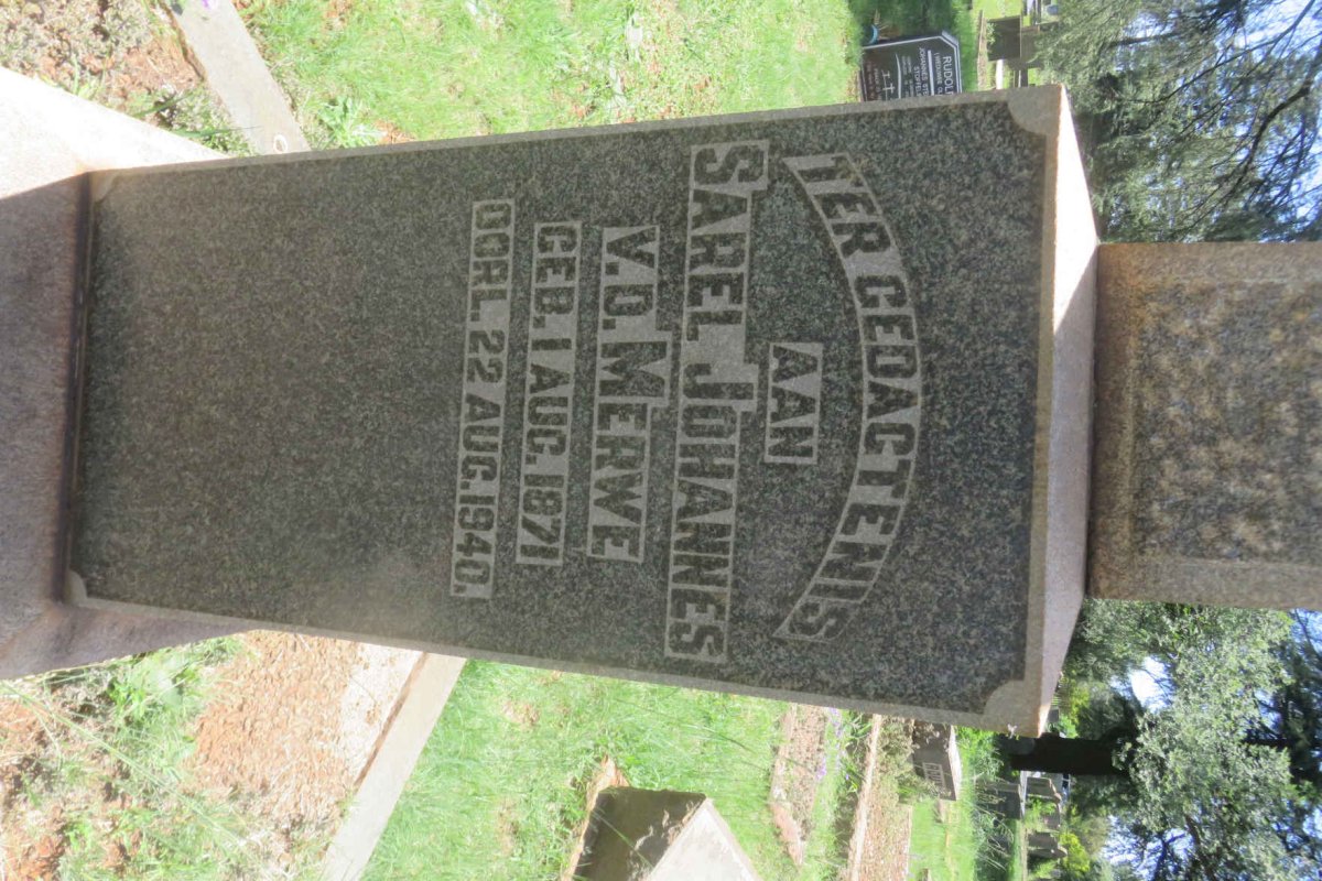 MERWE Sarel Johannes, v.d. 1871-1940 &amp; Anna Hendrina LAUNSPACH 1873-1953