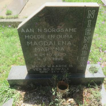 NIENABER Magdalena Maryna 1920-1995